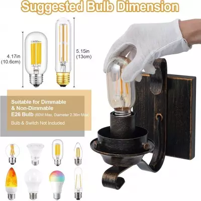 Andrina Retro Oil Rubbed Bronze Kerosene Lamp Shape Sconce Andrina Retro Oil Rubbed Bronze Kerosene Lamp Shape Sconce