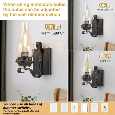 Andrina Retro Oil Rubbed Bronze Kerosene Lamp Shape Sconce Andrina Retro Oil Rubbed Bronze Kerosene Lamp Shape Sconce