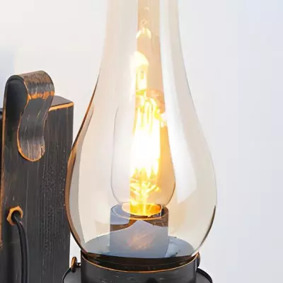 Andrina Retro Oil Rubbed Bronze Kerosene Lamp Shape Sconce Andrina Retro Oil Rubbed Bronze Kerosene Lamp Shape Sconce