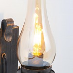 Andrina Retro Oil Rubbed Bronze Kerosene Lamp Shape Sconce