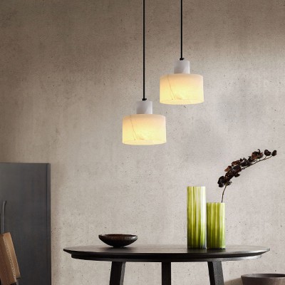 Zore Modern Alabaster Shade White Classic Pendant Light Zore Modern Alabaster Shade White Classic Pendant Light