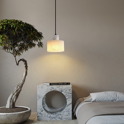 Zore Modern Alabaster Shade White Classic Pendant Light Zore Modern Alabaster Shade White Classic Pendant Light