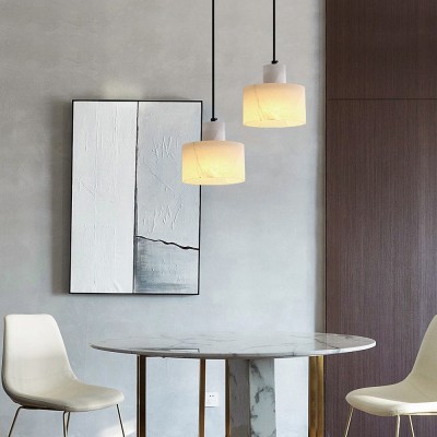 Zore Modern Alabaster Shade White Classic Pendant Light Zore Modern Alabaster Shade White Classic Pendant Light