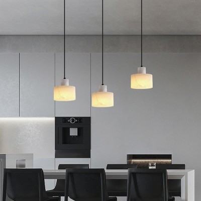Zore Modern Alabaster Shade White Classic Pendant Light Zore Modern Alabaster Shade White Classic Pendant Light