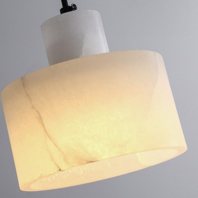 Zore Modern Alabaster Shade White Classic Pendant Light Zore Modern Alabaster Shade White Classic Pendant Light