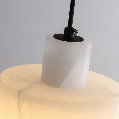 Zore Modern Alabaster Shade White Classic Pendant Light Zore Modern Alabaster Shade White Classic Pendant Light