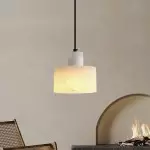 Zore Modern Alabaster Shade White Classic Pendant Light Zore Modern Alabaster Shade White Classic Pendant Light