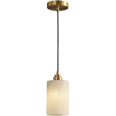 Beverlee Modern Brass Cylinder Alabaster Pendant Light Beverlee Modern Brass Cylinder Alabaster Pendant Light