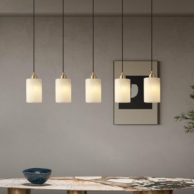 Beverlee Modern Brass Cylinder Alabaster Pendant Light Beverlee Modern Brass Cylinder Alabaster Pendant Light