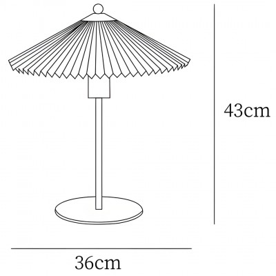 Isha Pleated Shade Table Lamp
