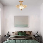 Wyrith Vintage Flower Crystal Flush Mount Light Wyrith Vintage Flower Crystal Flush Mount Light