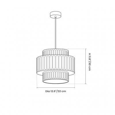 Brisby Striped Frosted Fluted Ceramic Pendant Light Brisby Striped Frosted Fluted Ceramic Pendant Light