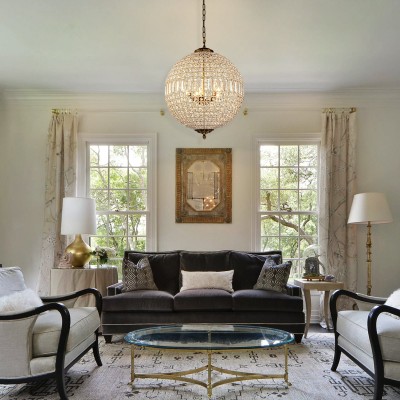 Dion Luxury French Antique Brass Crystal Globe Chandelier Dion Luxury French Antique Brass Crystal Globe Chandelier