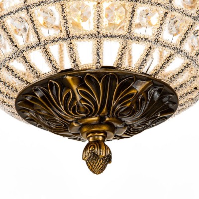 Dion Luxury French Antique Brass Crystal Globe Chandelier Dion Luxury French Antique Brass Crystal Globe Chandelier