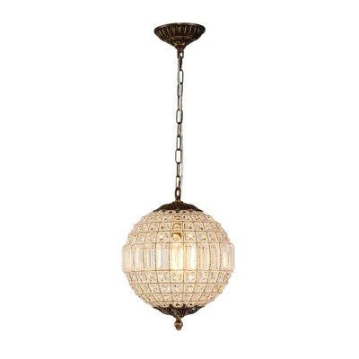 Dion Luxury French Antique Brass Crystal Globe Chandelier Dion Luxury French Antique Brass Crystal Globe Chandelier