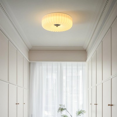 Prythos Cream Textured Glass Round Bauhaus Ceiling Light Prythos Cream Textured Glass Round Bauhaus Ceiling Light