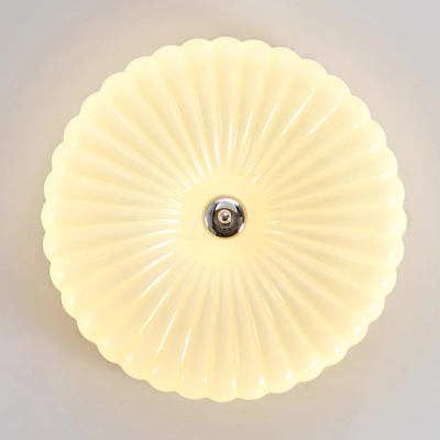 Prythos Cream Textured Glass Round Bauhaus Ceiling Light Prythos Cream Textured Glass Round Bauhaus Ceiling Light