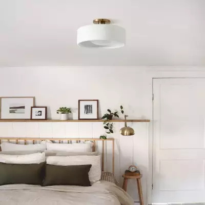 Aura Modern Porcelain Flush Mount Ceiling Light Aura Modern Porcelain Flush Mount Ceiling Light