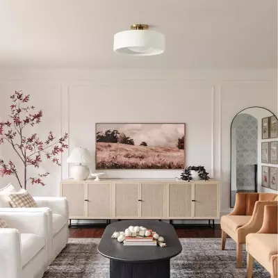 Aura Modern Porcelain Flush Mount Ceiling Light Aura Modern Porcelain Flush Mount Ceiling Light