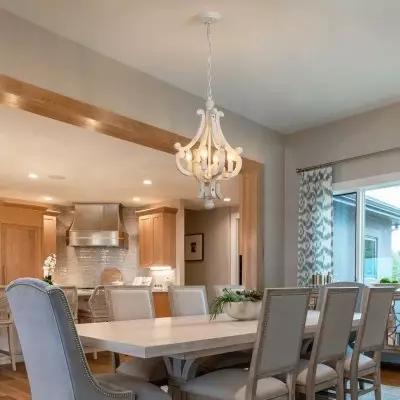 Astridina Rustic Antique Wooden French Country Chandelier