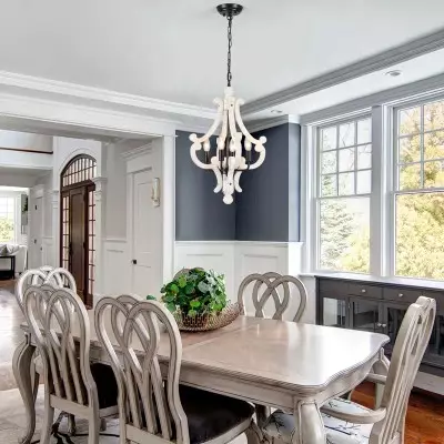 Astridina Rustic Antique Wooden French Country Chandelier