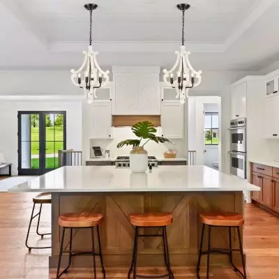 Astridina Rustic Antique Wooden French Country Chandelier