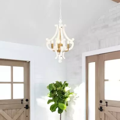 Astridina Rustic Antique Wooden French Country Chandelier