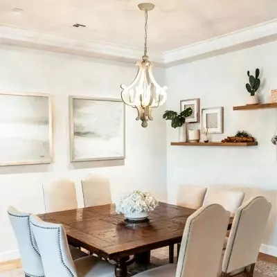 Astridina Rustic Antique Wooden French Country Chandelier