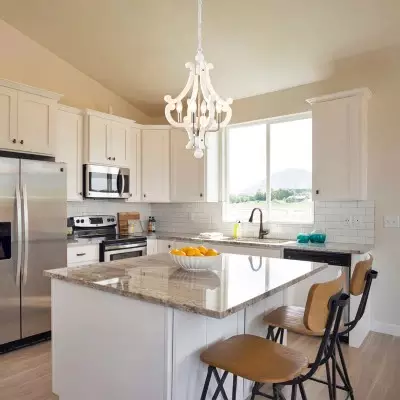 Astridina Rustic Antique Wooden French Country Chandelier