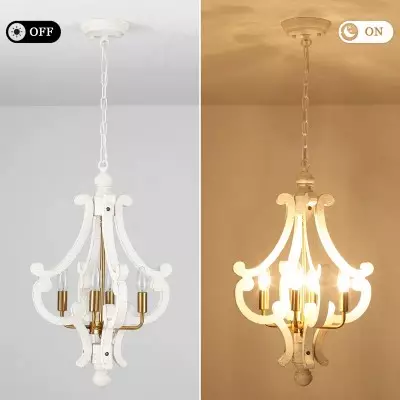 Astridina Rustic Antique Wooden French Country Chandelier