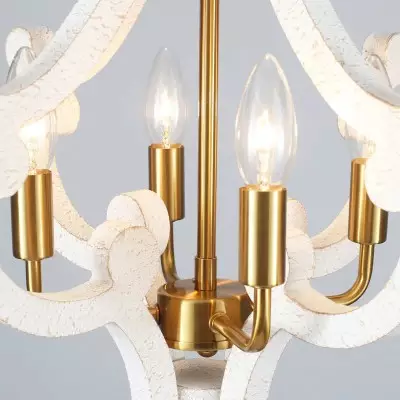 Astridina Rustic Antique Wooden French Country Chandelier