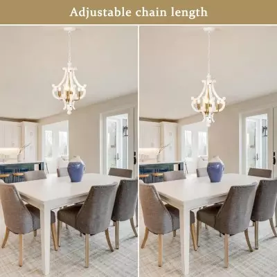 Astridina Rustic Antique Wooden French Country Chandelier