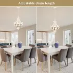 Astridina Rustic Antique Wooden French Country Chandelier Astridina Rustic Antique Wooden French Country Chandelier