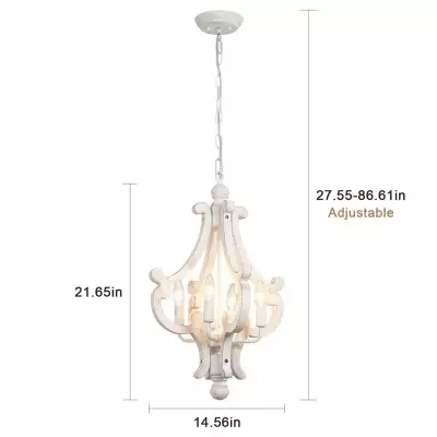 Astridina Rustic Antique Wooden French Country Chandelier