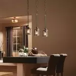 Brilliante Industrial Retro Rust Cylinder Seeded Glass Pendant Light