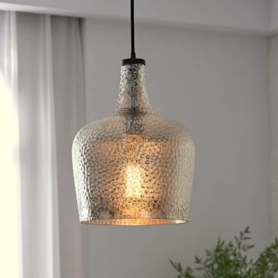 Jace Vintage Industrial Ripple Glass Pendant