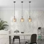 Jace Vintage Industrial Ripple Glass Pendant