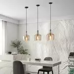 Jace Vintage Industrial Ripple Glass Pendant