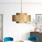 Aurelius Brushed Texture Metal Double Drum Chandelier Aurelius Brushed Texture Metal Double Drum Chandelier