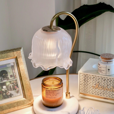 Keya Flower Dimmable Melted Wax Marble Glass Table Lamp Keya Flower Dimmable Melted Wax Marble Glass Table Lamp