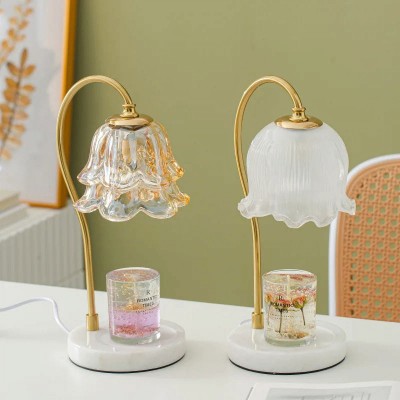 Keya Flower Dimmable Melted Wax Marble Glass Table Lamp Keya Flower Dimmable Melted Wax Marble Glass Table Lamp
