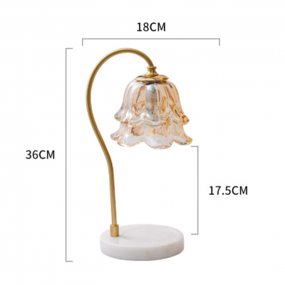 Keya Flower Dimmable Melted Wax Marble Glass Table Lamp Keya Flower Dimmable Melted Wax Marble Glass Table Lamp