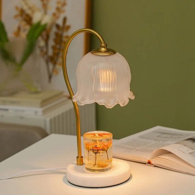 Keya Flower Dimmable Melted Wax Marble Glass Table Lamp Keya Flower Dimmable Melted Wax Marble Glass Table Lamp