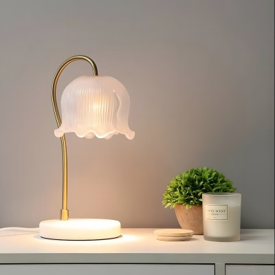 Keya Flower Dimmable Melted Wax Marble Glass Table Lamp Keya Flower Dimmable Melted Wax Marble Glass Table Lamp