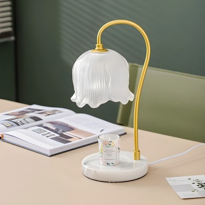 Keya Flower Dimmable Melted Wax Marble Glass Table Lamp Keya Flower Dimmable Melted Wax Marble Glass Table Lamp