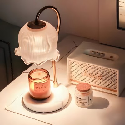 Keya Flower Dimmable Melted Wax Marble Glass Table Lamp Keya Flower Dimmable Melted Wax Marble Glass Table Lamp
