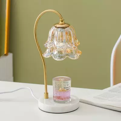 Keya Flower Dimmable Melted Wax Marble Glass Table Lamp Keya Flower Dimmable Melted Wax Marble Glass Table Lamp
