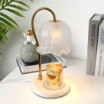 Keya Flower Dimmable Melted Wax Marble Glass Table Lamp