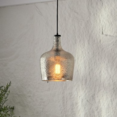 Jace Vintage Industrial Ripple Glass Pendant