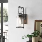 Bureau Industrial Antique Iron Glass Jar Wall Sconce